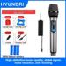 Yilibing Wireless UHF 2 Channels Handheld Mic Rechargeable Microphone for Recording Karaoke Party Home Meeting Church School