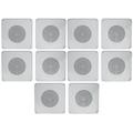 (10) Rockville MS81 Metal 8 70v Commercial Background Music PA Ceiling Speakers