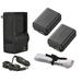 Sony Alpha a6300 Intelligent Batteries (2 Units) + AC/DC Travel Charger + Nw Direct Microfiber Cleaning Cloth.