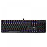 Mechanical Keyboard Wired Gaming Keyboard Blue Switch - 104 Keys Rainbow Backlit Keyboard and 7 Button Wired Mouse 4800 DPI for PC Computer Gamer