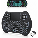 Backlit 2.4GHz Mini Wireless Keyboard Remote Control with Touchpad Mouse Combo with USB Dongle Rechargeable Li-ion Battery