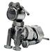 The Handcrafted - Recycled Metal Art - Sitting Dog