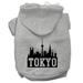 Mirage Pet Tokyo Skyline Screen Print Pet Hoodies Grey Size Sm