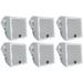 (6) JBL AWC82 8 White Indoor/Outdoor 70V Surface Mount Commercial Speakers