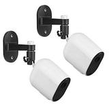 2Pack Adjustable Security Wall Mount Bracket for Arlo Pro Arlo Pro 2 Arlo Ultra Arlo Pro 3 Arlo Go Arlo Essential Spotlight Camera Perfect View Angle for Your Surveillance Camera - Bla