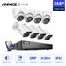 ANNKE 5MP Security Camera System 5mp Lite H.265+ DVR Surveillance with 8pcs IP67 Waterproof Outdoor Wired Security Kit 4T Hard Drive Disk