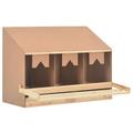 vidaXL Chicken Nesting Boxes with Compartments Hen Laying Nest Solid Wood Pine