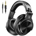 OneOdio Over-Ear Wired Headphones Corded Headphones with Dual Plugs Hi-res Stereo Sound & Mic Long Cords for Laptop TV Computer-A71 Black