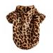 Pet Dog Costume Fashion Leopard Printed Pet Coat Cotton Soft Pullover Dog Shirt Jacket Sweatshirt Cat Sweater Pets Clothing Outfit