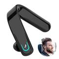 Bluetooth Headset Wireless Earpiece V5.0 Ultralight Single Ear Noise Cancelling Earbud Business Earphone (Black)