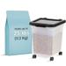 IRIS USA 25lb (32 Qt.) Airtight Pet Food Storage Container for Dog and Cat Food Clear Black