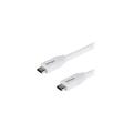 StarTech.com USB2C5C4MW USB C to USB C Cable - 13 ft / 4m - 5A PD - M/M - White - USB 2.0 - USB-IF Certified - USB Type C Cable - USB C Charging Cable