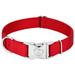 Country Brook PetzÂ® Vibrant 10 Color Selection - Medium Premium Nylon Dog Collar - 1 inch Wide - Bright Red