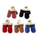 Walbest Winter Pet (Dog/Cat) Snow Boots Wear-Resistant Non-Slip Soles Thick Plush Super Cold Snow-Proof Pet Shoes