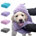 Pet Enjoy Dog Cat Bathing Towel Microfiber Super Shammy with Hand Pockets Ultra Absorbent Quick Dry Pet Bath Towels for Small Medium Large Dogs and Cats