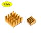 Unique Bargains Gold Tone Self Adhesive Aluminum Heatsink for RPI 14x14x7mm 9x9x5mm 5 Set Total 10 Pieces