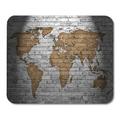 LADDKE Aged Abstract World Map on Old Brick Wall Age Mousepad Mouse Pad Mouse Mat 9x10 inch