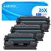 CF226X Black Toner Cartidge Replacement for HP 26X CF226X 26A CF226A Laserjet Pro M402dn M402n M402dw MFP M426fdw M426fdn M426dw M402 M426 Printer Ink (CF226XD 3-Pack)