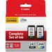 Canon PG-243 Black and CL-244 Color Cartridges (Black Cyan Magenta and Yellow)