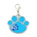 HEVIRGO Pet ID Tag Paw Shape Decor Accessories Engravable Shiny Alloy Pet Dog ID Tag Pet Supplies Blue Alloy