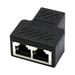 Dallas 1 to 2 Dual Female Ports CAT5/6/7 RJ45 Splitter LAN Network Internet Adapter Blue
