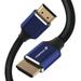 Fosmon HDMI 2.0 Cable 4K@60Hz 6ft Premium Certified CL3 Rated 18Gbps Super High Speed HDR HDCP 2.2 3D ARC 4:4:4 Cotton Braided Compatible with UHD TV Monitor PS4/PS5 Xbox One/X/S Switch