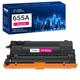 1-Pack 655A Magenta Toner Cartridge Compatible for HP 655A CF453A Color LaserJet Enterprise M652dn M652n M653dn Printer