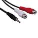 Kentek 6 3.5mm AUX Auxiliary Male to RCA RW Red White Female Stereo Audio Y Cable Cord for PC iPod iPhone MP3 Car Monitor