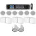 6-Zone Amp+(6) 3.5 White Cube+(2) JBL Pendant+Ceiling Speakers for Office/Cafe