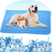 Dog Cooling Mat Pet Cooling Pads for Dogs - Dog Mats Dog Accessories Dog Cooling Vest to Help Your Pet Stay Cool - Avoid Overheating Ideal for Home & Travel (Blue Cooling Mat)