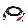 Retap 1.5m/5FT USB Male A to 2 RCA Male Adapter Audio Converter Cable Video AV A/V Cable USB to RCA Cable Cord For HDTV TV1