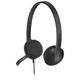 Logitech H340 Binaural Over The Head Corded Headset Black Each