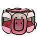 Pet Playpen Cat Playpen Dog Fence Portable Foldable Cat Cage Safe Guard for Indoor Outdoor Pink (L*W*H):45*45*23inch