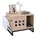 20*16*16 Pet Dog Cat House with Hinged Door Cat Hidden Washroom Cat Home Indoor Multi-functional Cat House Decorative As Nightstand/Side Table/Litter Box Enclosure Furniture