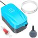 Pawfly MA-60 Quiet Aquarium Air Pump for 10 Gallon with Accessories Air Stone Check Valve and Tube 1.8 L/min NEW