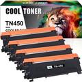 Cool Toner Compatible Toner Cartridge Replacement for Brother TN-450 for Brother HL-2270DW HL-2280DW MFC-7360N MFC-7860DW DCP-7065DN HL-2240 FAX-2940 Printer (Black 4-Pack)