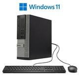 Dell OptiPlex 7010 Desktop PC Computer System in Black Windows 11 Pro Dual Core 16GB 512SSD with a (Monitor Not Included)-Used Computer