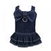 Dog Dress Princess Denim Dresses Big Bow Tie with D Ring for Walking Your Dog princess for Small Dog Girl Fashion Simple Puppy Dresses Pet Clothes Outfits Cat Apparel