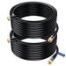 Coaxial Cable RG6 Right Angle 90Â° 50 ft Coax Cable F-Type Triple Shielded Coax Cable 2 Pack (Black)