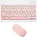 Rechargeable Bluetooth Keyboard and Mouse Combo Ultra-Slim Portable Compact Wireless Mouse Keyboard Set for Android Windows Tablet FG17