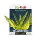 GloFish Yellow Fern Plant Aquarium DÃ©cor Green and Yellow Medium Fluorescent Under Blue LED Light