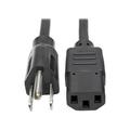 Tripp Lite Universal Computer Power Cord 10A 18AWG (NEMA 5-15P to IEC-320-C13) 15-ft. (P006-015)