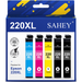 220 Ink Cartridge for Epson ink 220 XL 220XL Replacement with Epson Workforce WF-2760 WF-2750 WF-2630 WF-2650 WF-2660 XP-320 XP-420 ((5 Pack Black Cyan Magenta Yellow))