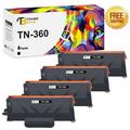 Toner Bank 4-Pack Compatible Toner Cartridge for Brother TN-360 TN360 HL-2140 2150 2150N 2170 2170W (Black)