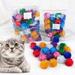 Cat Toys 20Pcs Tinsel Balls for Cats 2 inch Cat Pom Pom Balls Assorted Color Cat Sparkle Balls Glitter Sparkle Balls for Cats Cat Balls Kitten Toys Cat Toy for Indoor Cats