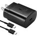 OEM Samsung 25W USB-C Super Fast Charging Wall Charger Compatible with Galaxy S22 S22+ Plus S22 Ultra 5G [25W OEM USB C Adapter + 3 Feet OEM USB-C to USB-C Cable] - Black