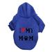 Winter Warm Hoodies Pet Pullover Cute Puppy Sweatshirt Dog Christmas Small Cat Dog Outfit Pet Apparel Clothes Z1-Blue 4XL