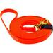 Viper - Biothane K9 Working Dog Leash Waterproof Lead for Tracking Training Schutzhund Odor-Proof Long Line with Solid Brass Snap for Puppy Medium and Large Dogs(Orange: W: 3/8 | L: 20 ft)