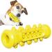 SHELLTON Dog Chew Toys for Aggressive Chewers | Dog Bone Toothbrush Stick for Large Dog Chew Toys & Puppy Dog Toys - Durable Natural Rubber Pet Chews Toy Yellow