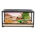 REPTI ZOO Glass Reptile Terrarium 50 Gallon Front Opening Reptile Habitat Tank 36 x 18 x 18 for Reptile Double Doors with Background and Screen Ventilation(Knock-Down)